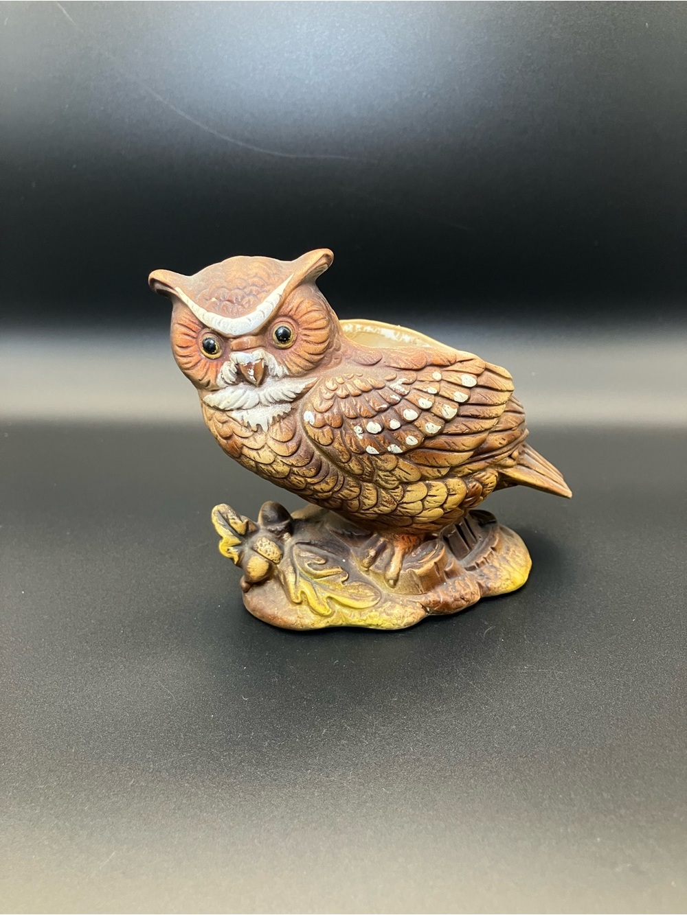 Vintage Woodland Owl Small Planter